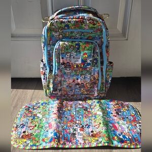 Tokidoki x JuJuBe Be Right Back Diaper Bag Backpack + Changing Pad | Rare Collab